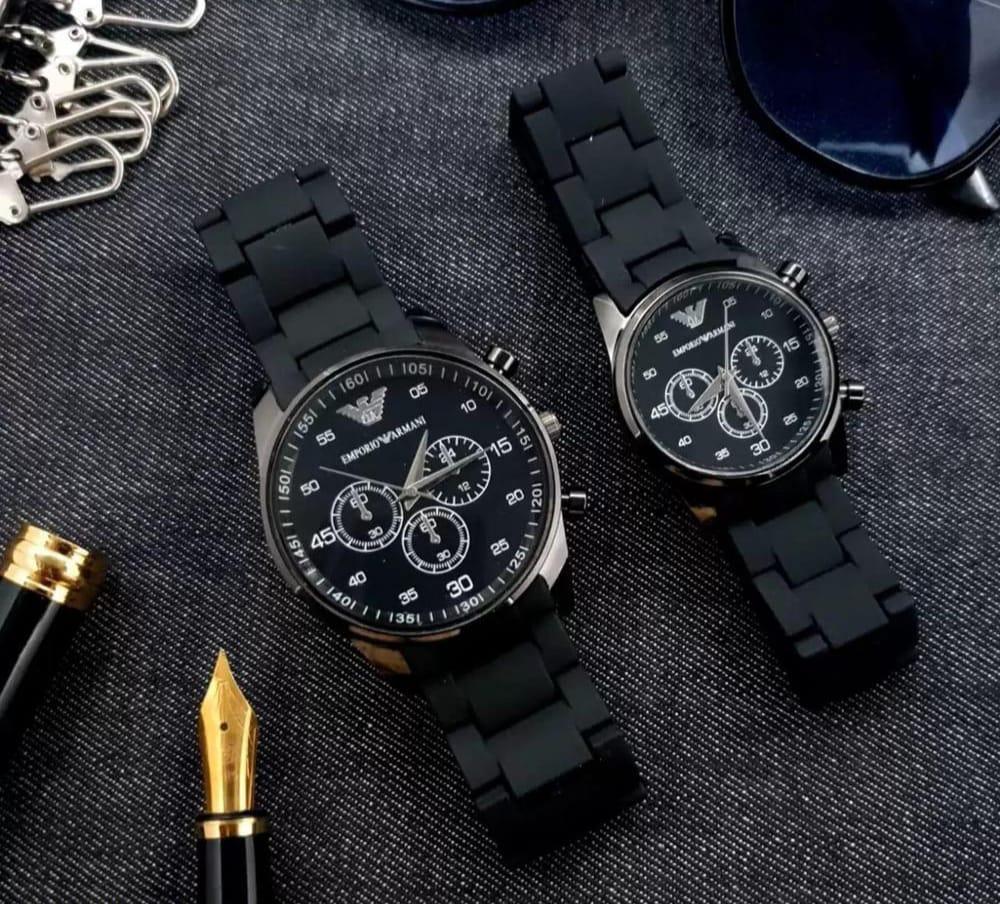 Couple's Chronograph Watches - Black
