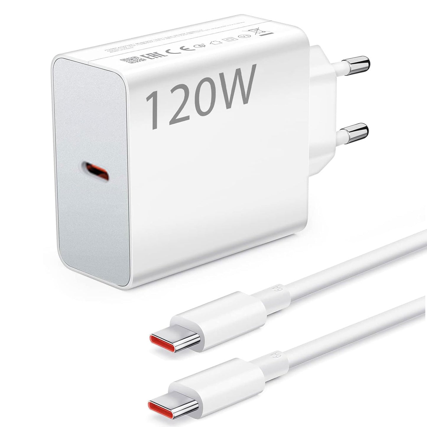 XIAOMI 120W EU PLUG QC3.0 FAST QUICK WALL CHARGER WITH CABLE